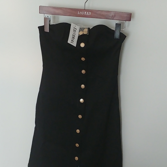 NWT honey suckle | dark wash denim midi dress - Picture 5 of 7